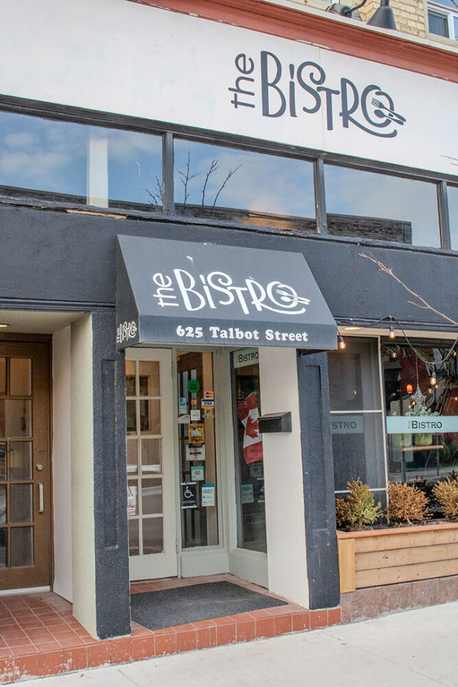 The Bistro Front Sign and Entrance in St. Thomas
