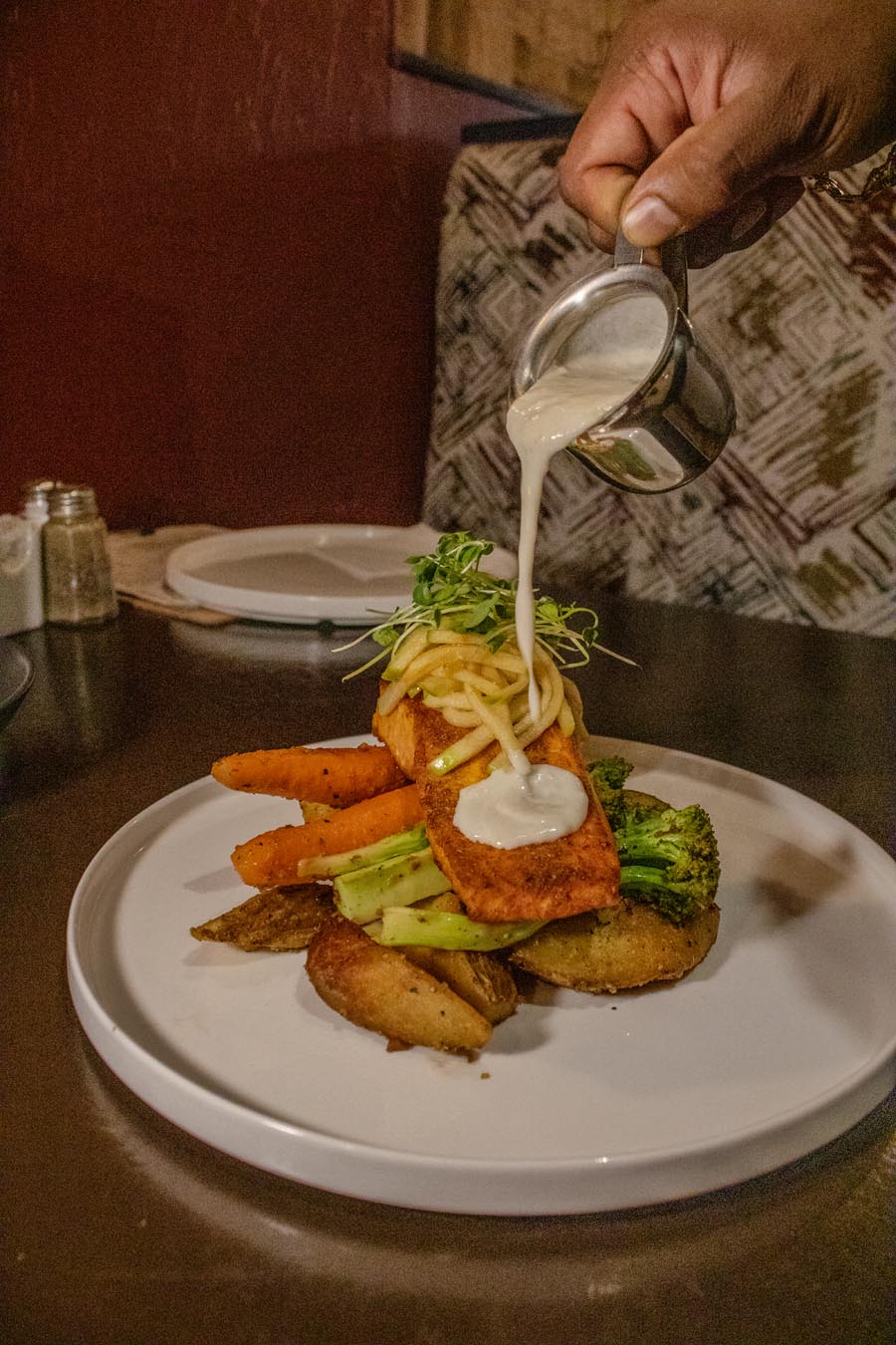 Salmon Pour Dinner at The Bistro